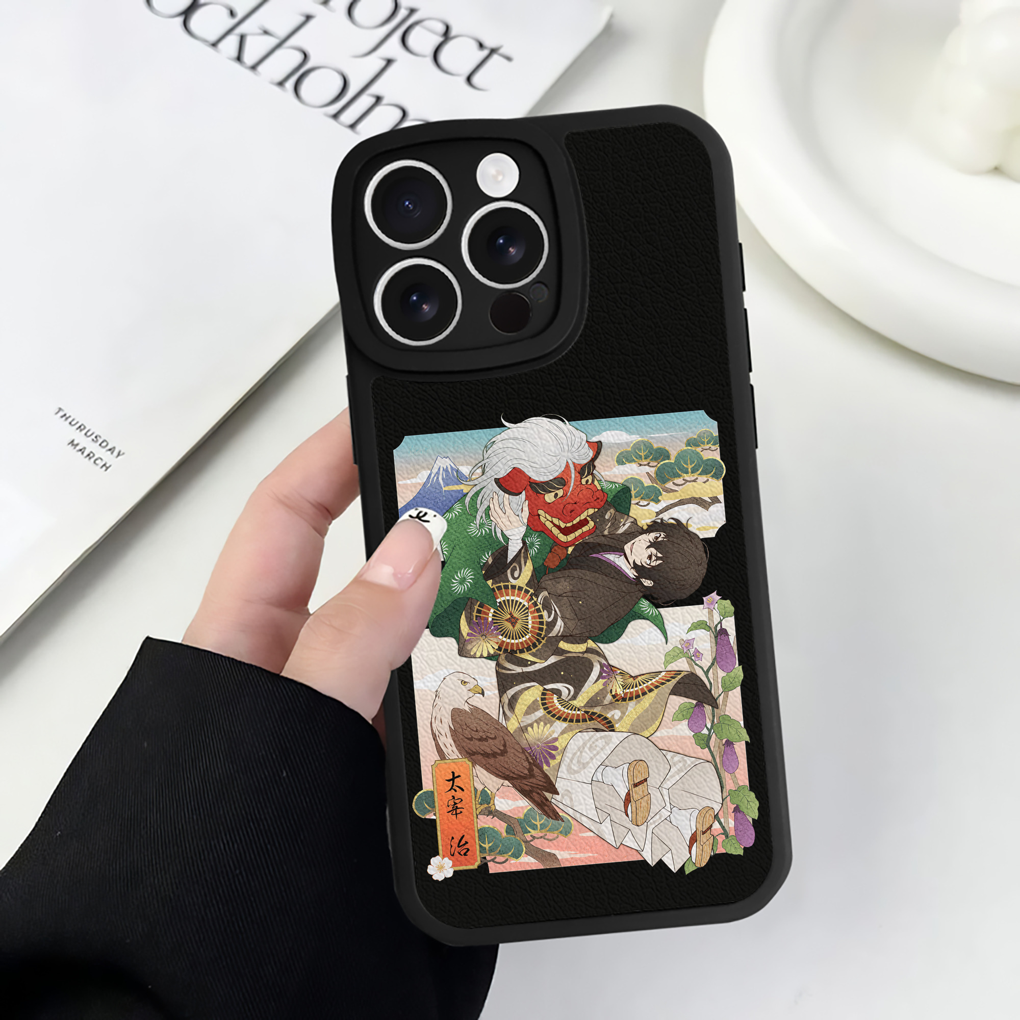 （画像用） 文豪ストレイドッグス Bungo Stray Dogs 【iPhone 16シリーズ対応】シリコンスマホケース（レザー調） 材質：シリコン